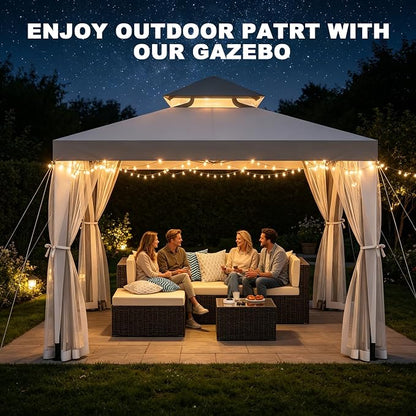 Outdoor Gazebo for Patio, 10×10 Canopy Tent - Image 7
