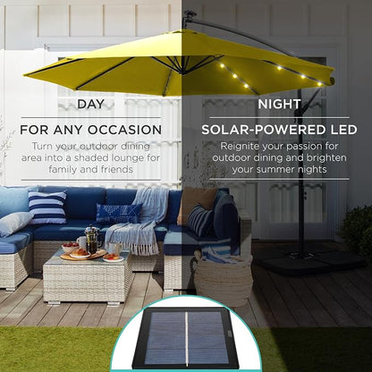 Best Choice Products 10ft Solar LED Offset Cantilever Hanging Market Patio - Image 3