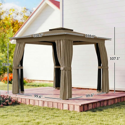 Outsunny 10' x 10' Outdoor Patio Gazebo - Image 7