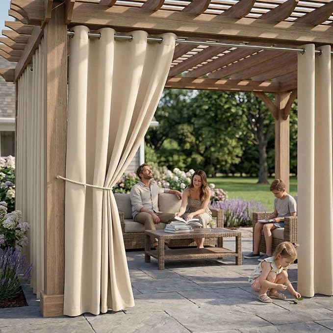 Outdoor Indoor Curtains W52 x L108 - Image 2