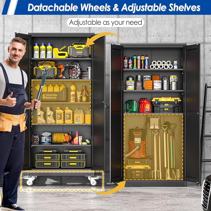 GAIOUS Metal Garage Storage Cabinet - Image 3