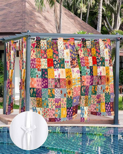 Vintage Flowers Outdoor Curtains - Image 7