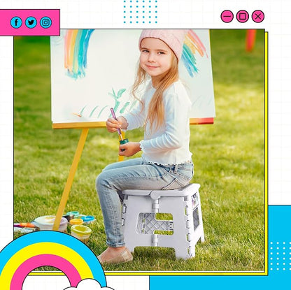 Delxo 9 Inch Kids Step Stool, 300 Lbs Folding Step Stool - Image 7