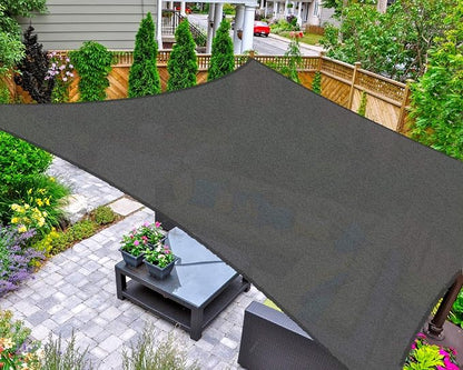 AsterOutdoor Sun Shade Sail Rectangle 8' x 12' UV Block Canopy by AsterOutdoor