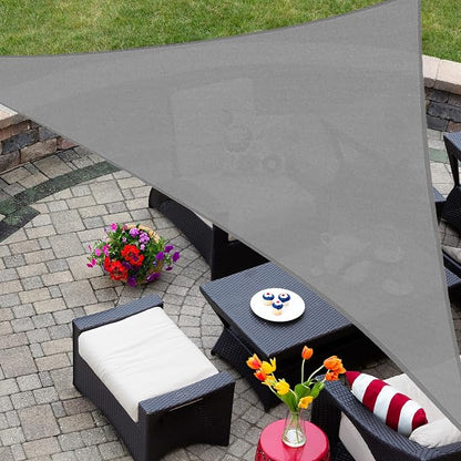 AsterOutdoor Sun Shade Sail Triangle 10' x 10' x 10' UV Block Canopy by AsterOutdoor