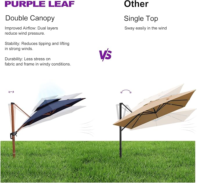 PURPLE LEAF Patio Umbrella - Image 6