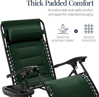 Best Choice Products Oversized Padded Zero Gravity Chair, Folding Outdoor Patio - Image 4