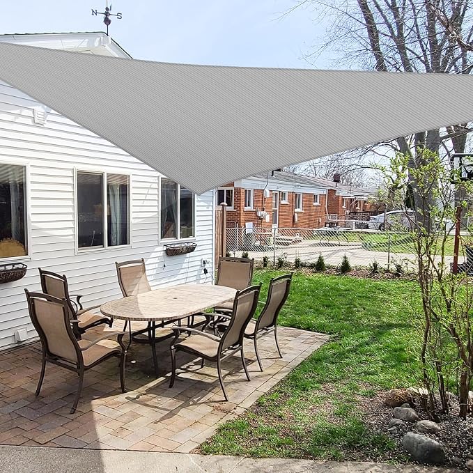Windscreen4less 12' x 12' x 12' Sun Shade Sail Triangle Outdoor Canopy Cover UV - Image 6