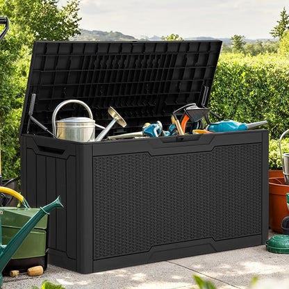 YITAHOME 80 Gallon Outdoor Storage Box | Large Water Resistant Resin Deck Box - Image 2