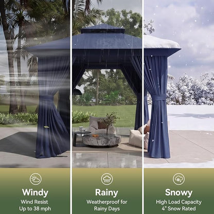 8'x8' Gazebo, Metal Frame Canopy - Image 6