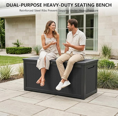 Outdoor Storage Box, 320 Gallon Waterproof Deck Box, Dual Gas-Spring Ultimate - Image 6