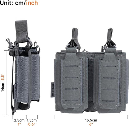 EXCELLENT ELITE SPANKER Tactical Open-Top Single/Double/Triple Molle Mag Pouch for Pistol Mag Pouch Tactical Bag Accessories Holder