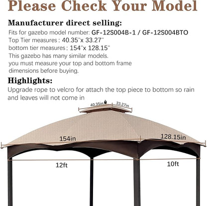 SCOCANOPY Light Beige Ripstop Replacement Top Compatible - Image 2