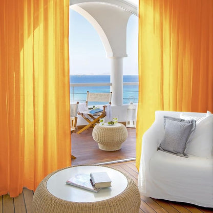 Outdoor Sheer Curtains for Patio Waterproof, 2 Panels Rod Pocket Indoor/Outdoor - Image 6