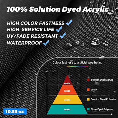 Marine Kettle Grill Cover, 100% Solution-Dyed Acrylic Boat Kettle Grill Cover, for Magma Original Size Marine Kettle Gas Grill A10-205, Marine Kettle 3 A10-207-3, Marine Kettle Charcoal Grill A10-104