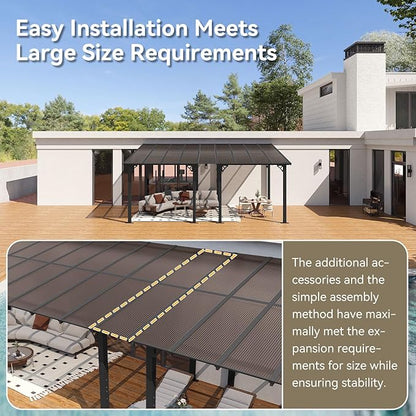 Aoxun 18’x10’ Gazebo for Patio, Gazebo Pergola - Image 3