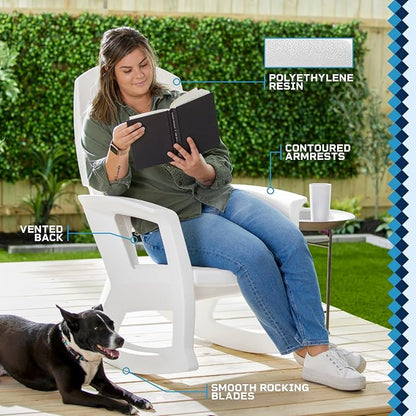 Rockaway Heavy Duty All Weather Patio or Deck Rocking Chair, and Patio - Image 5