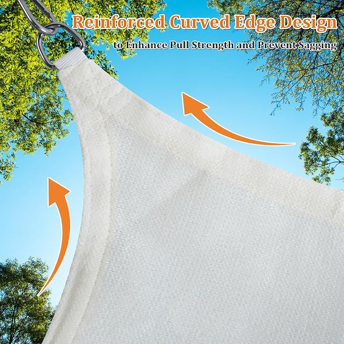 Shade&Beyond Custom Sun Shade Sail 5'x5'x7.1' Triangle Sun Sail Shades Patio UV - Image 5
