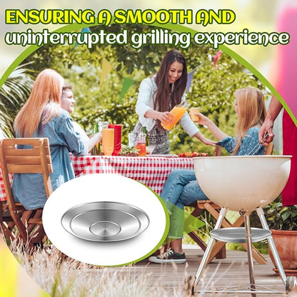 1 Pcs 13-1/2" Diameter Ash Catcher Pan Ash Pan for Charcoal Grill Compatible with Weber for Grill Replacement Parts