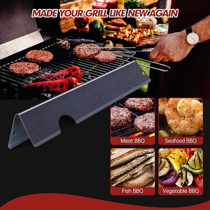 Grill Grates Flavorizer Bars Parts for Weber Genesis II E-410, S-410, Genesis II LX E-440, S-440, Weber 66089, 66097, 66041, 66033, 66796, Stainless Steel Porcelain Grids Heat Plate Deflectors