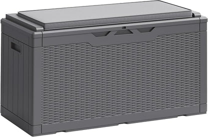 Greesum 100 Gallon Resin Deck Box Large Outdoor Storage Boxes by BuynowfromGreesum