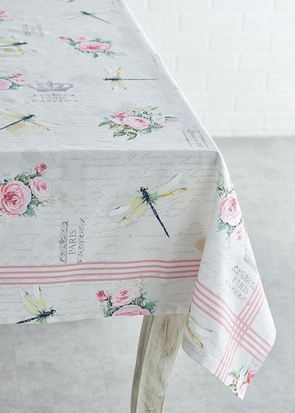 Maison d' Hermine Table Cloth Rectangle Table 100% Cotton 60 x 90 Inches Tablecloth Reusable Decorative for Dining Room, Farmhouse, Home, Party, Festive & Wedding Spring Summer - Champ De Mars