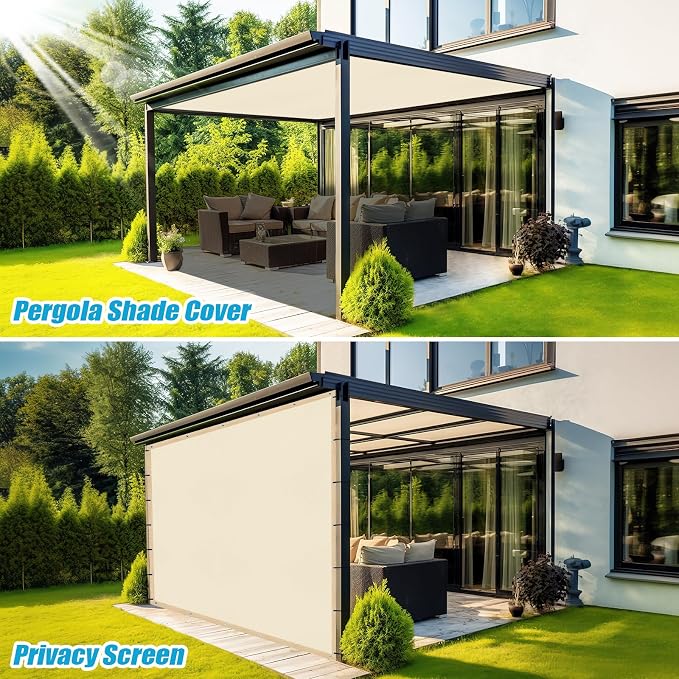 Amagenix 90% Pergola Shade Cover 4' X 24' Sun Shade Cloth - Image 5