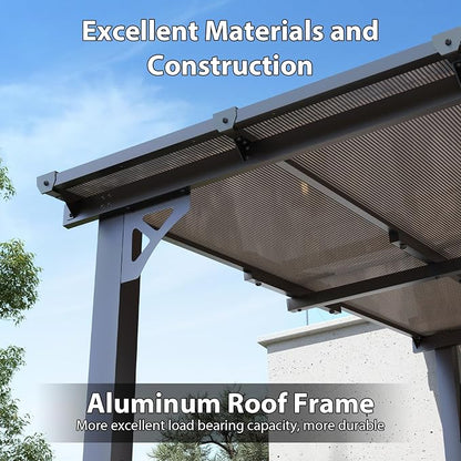 Aoxun 20’x10’ Gazebo with Aluminum Frame & Polycarbonate Panel, Outdoor Patio - Image 5