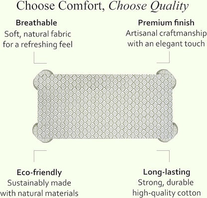 CPC Fern Regal Tablecloth 100% Cotton 72x140 Inch Indian Block Print Rectangle Table Cover, Table Cloth for Gifting in Weddings, Halloween, Fall, Christmas, Thanksgiving