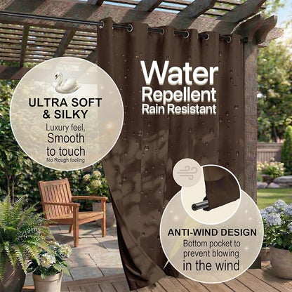Waterproof Outdoor Curtain W52 x L84 - Image 4