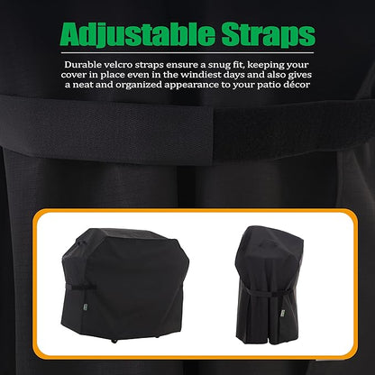 F&J Outdoors Grill Cover, Waterproof Anti-UV for 3Burner Liquid Propane Gas BBQ,53Wx27Dx43H in,Black