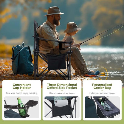 ALPHA CAMP Oversized Fully Padded Camping Chairs - Image 8