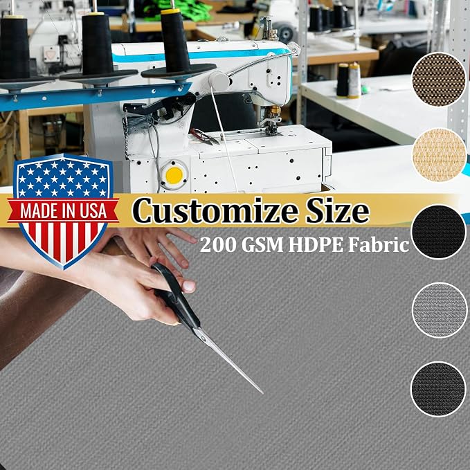 Shade&Beyond Customized Size 8' X 16' Shade Cloth - Image 3