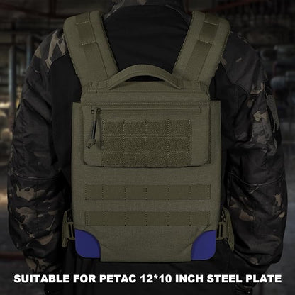 PETAC GEAR Upgraded Weighted Backpack Rucking Backpack for Weight Plates/Honeycomb Breathable fabric/Belt support/Back support platform (max 15lbs capacity) (RG)