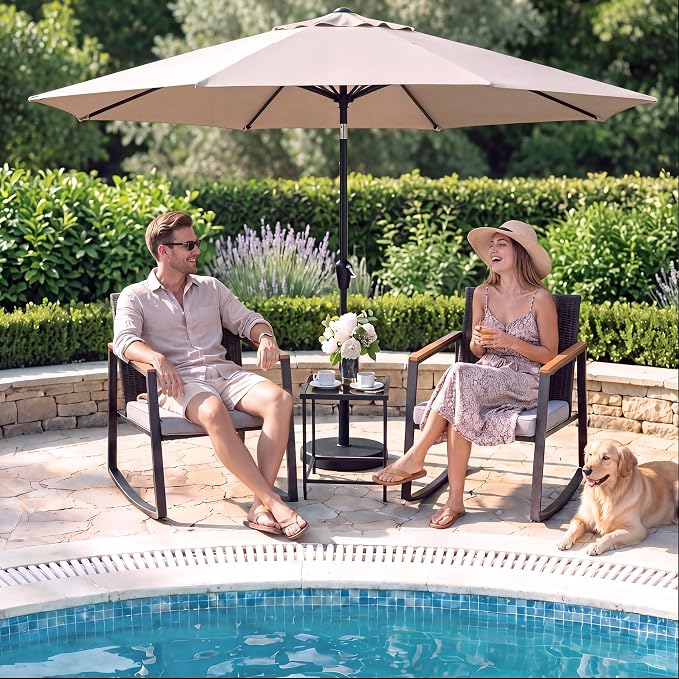 Gizoon 3 Pieces Rocking Patio Bistro Set | - Image 3