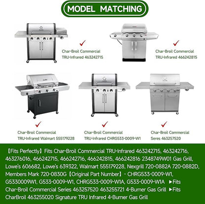 17" Stainless Steel Grill Grate for Charbroil Tru Infrared Grill Replacement Parts 463242715 463242716 463276016 466242715 466242716, Grill Replacement Parts for Nexgrill 720-0882A BHG 720-0882