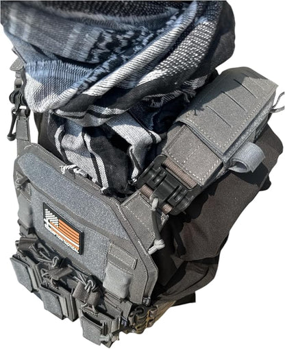 Redemption Crusader 2.0 Molle Quick Release Buckles Airsoft Vest With Adjustable Size Sides And Triple Pouch
