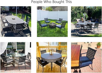 Patio Dining Chairs Stackable Outdoor Chairs Dining Furniture Set of 4 - Image 7
