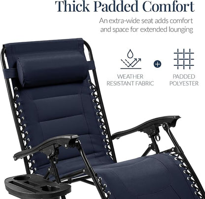 Best Choice Products Oversized Padded Zero Gravity Chair, Folding Outdoor Patio - Image 4