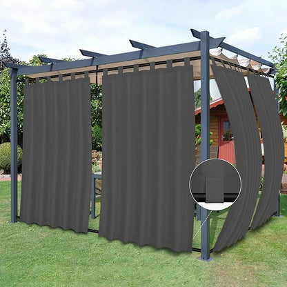 Easy-Going Outdoor Patio Curtains 2 Panels, 54x96 inch, Porch and Pergola by Easy-Going