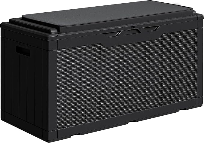 Greesum 100 Gallon Resin Deck Box, Outdoor Storage by BuynowfromGreesum