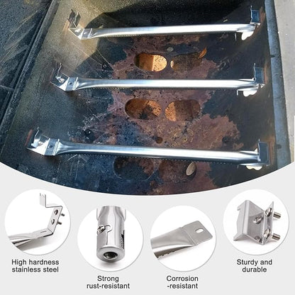Adviace Grill Parts for Char Griller 5050, 5650, 2121, 3001, 5072, 2123, 2828, 3030, King Griller 3008, 5252, Cast Iron Grill Grates, Heat Plates, Burners, Ignitors for Chargriller Replacement Parts.