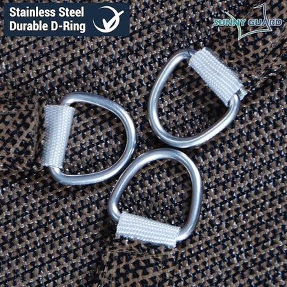 SUNNY GUARD Custom Size 7'x12'x13.9' Triangle Brown UV Block Sunshade - Image 6