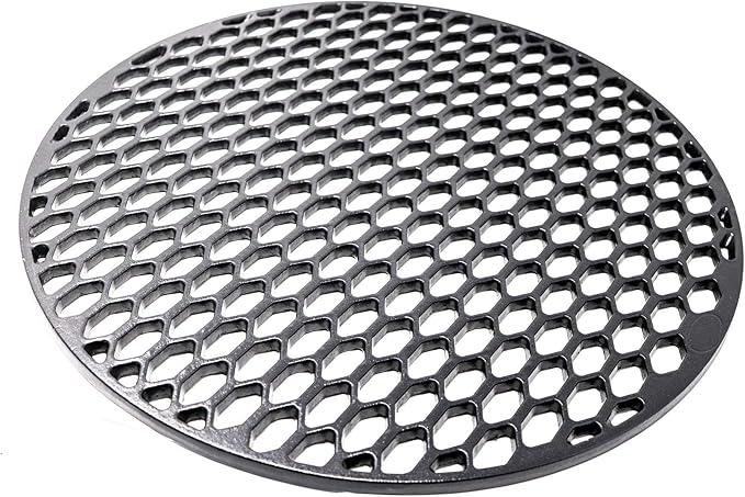 Aura outdoor products Cast Iron Grill Grate for 22 Inch Weber Kettle Grill - Works Great on The Weber Kettle, Weber Performer, Barrel Grills, Recteq Bullseye - Better Sear Marks