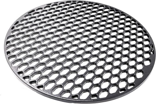 Aura outdoor products Cast Iron Grill Grate for 22 Inch Weber Kettle Grill - Works Great on The Weber Kettle, Weber Performer, Barrel Grills, Recteq Bullseye - Better Sear Marks