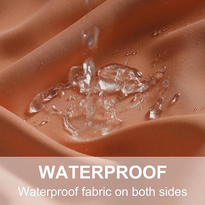 RYB HOME Outdoor Curtains for Patio Waterproof Privacy Thermal Insulated | - Image 5