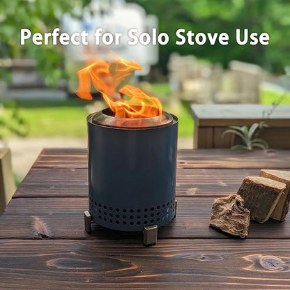 Pizza Oven & Cooking Wood – Mini Kiln-Dried Oak, 6-Inch Logs, 15lb Box – Bark-Free Firewood for Ooni, Gozney, Solo Stove & More – High Heat, Long-Lasting Burn for Grilling, BBQ & Smoking