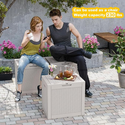 37 Gallon Outdoor Deck Box, Lockable Waterproof Outdoor Storage Boxes - Image 3