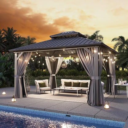 Aoxun Gazebo 12x14 Hardtop Gazebo - Image 9