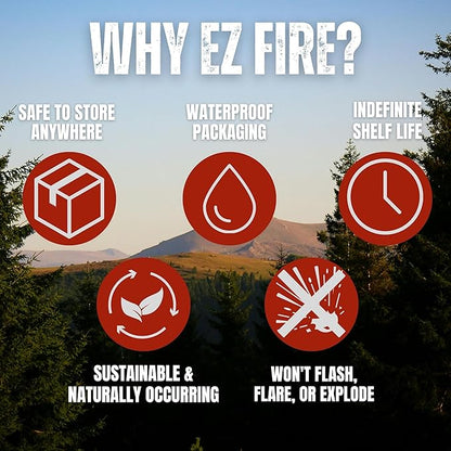 – All-Natural Fire Starters for Campfires, Fire Pits, BBQs & Fireplaces – Long Burning, Weather-Resistant, Non-Toxic & Easy to Light | 40 Pack